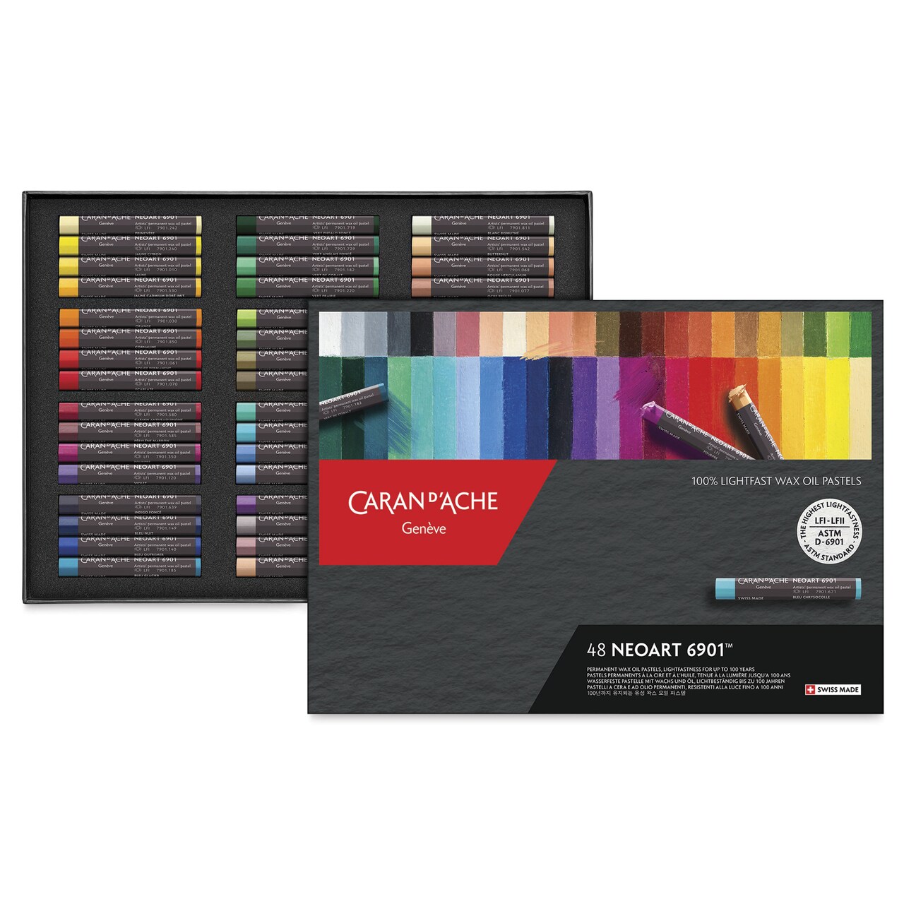 Caran d’Ache Neoart 6901 Pastels - Set of 48, Assorted Colors